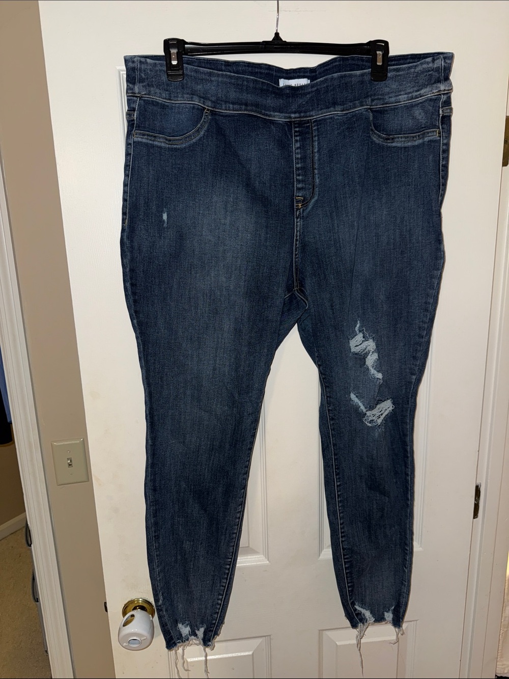 Lane Bryant Distressed Dark Blue Jeans